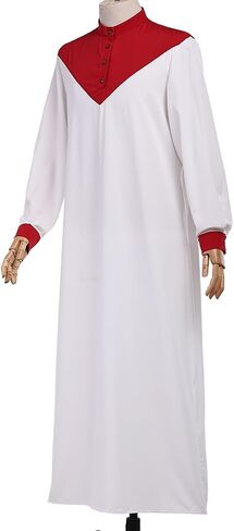 Middle East Arabic Mens Robes Muslim Kaftan Clothing Long Sleeve Patchwork Coloured Thobe in Saudi Arabia