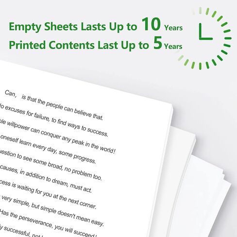 ورق حراري مباشر A4 للطابعة الحرارية المحمولة Terrime A4، ورق لف مقاس 8.27 × 11.69 بوصة، خالي من مادة BPA، 50 ورقة/لفة (عبوتان) in Kuwait