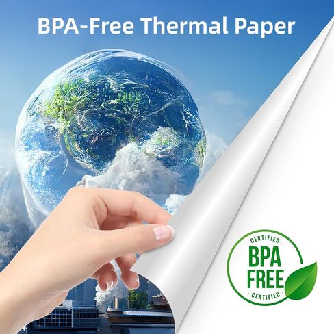 ورق طابعة حرارية مقاس A4 مقاس 8.27 × 11.69 بوصة، طباعة حرارية متقدمة، ورق حراري متوافق مع الطابعة الحرارية المحمولة A80، 200 ورقة in Kuwait