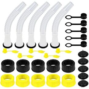 A+ Universal Gas Can Spout Replacement Kit, Water Jug Or Gas Can Spout, Update Your Old Can, 5 PACK