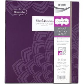 Mead Organizher School Memory Keeper, 14-Folder Organizher, 10.25 x 11.5 Inches, Purple (64051)