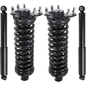 Rear and Front Pair Complete Struts 37203 171577L 171577R Compatible with 2007-2011 Dodge Nitro, 2002-2012 Jeep Liberty Shocks Coil Spring Assembly (Set of 4)