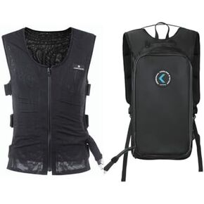 Motorcyclist Dual Backpack ICE Water Cooling System 5.0L Bladder and 7.4V Battery
