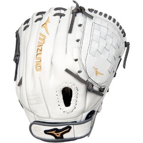 Mizuno GMVP1200PF4W MVP Prime Fastpitch Softball Glove 12", Tartan Web, Right Hand Throw, WHITE-GREY