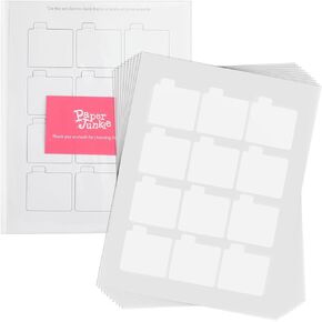 Paper Junkie 240 Pack Printable Lip Balm Labels for Tubes, Bulk Customizable Stickers for Containers (20 Sheets, 2.15x2.15 in)