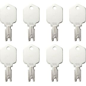 8 Pack 166 Hyster Forklift Key Hyster Heavy Equipment Keys Compatible with Yale Komatsu Crown Gehl Gradall