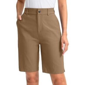 G Gradual Women's Golf Shorts with Pockets 9'' Knee Length Stretch Quick Dry Bermuda Long Shorts for Women Casual Work