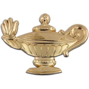 PinMart Gold Plated Lamp of Knowledge Academic Learning Lapel Pin