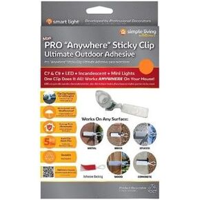 Max Pro Anywhere Sticky Clip Ultimate Outdoor Adhesive White Light Clip Value Pack (25 Clips) in Kuwait
