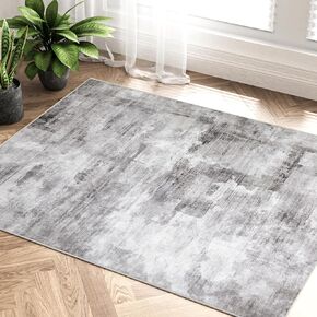 6x9 Area Rug Washable Blue Multi Abstract Living Room Bedroom Large Throw Rug Non Slip Soft Modern Indoor Floor Carpet for Dining Room Office Entryway Kitchen Nursery