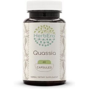 Quassia 60 Capsules, 500 mg, Wildcrafted Quassia (Quassia Amara) Dried Bark (60 Capsules)