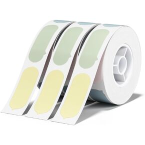 NIIMBOT Thermal Label 3 Rolls Set Home School Office Storage and Organization for NIIMBOT D11 D110 D101 H1S Label Maker (1222WHITE)