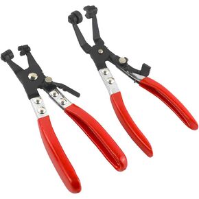 #NA 2PCS Hose Clamp Pliers Repair Tool, Angled Band Hose Clamp Pliers and Swivel Flat Band for Removal and Installation of Ring-Type or Flat-Band Hose Clamps