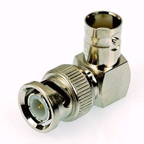 CESS BNC Male Right Angle to Female BNC Cable Adapter Connector (LW) (4 Pack)