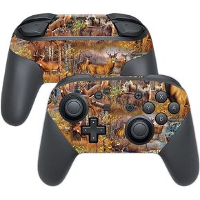 MightySkins Skin Compatible with Nintendo Switch Pro Controller - Deer Pattern | Protective, Durable, and Unique Vinyl Decal wrap Cover | Easy to Apply, Remove, and Change Styles | Made in The USA