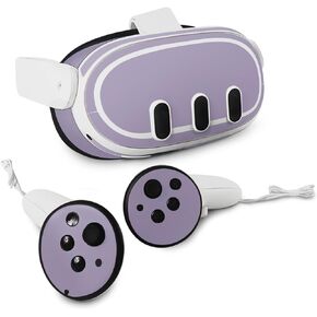 MightySkins Skin Compatible with Meta Quest 3 - Solid Lavender | Protective, Durable, and Unique Vinyl Decal wrap Cover | Easy to Apply, Remove, and Change Styles
