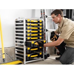 Zilker Home Premium Storage Rack for Yellow Tool Boxes - Organize Your Workspace with the Sturdy Wall Mount Tool Organizer, Utility Rack for Tools and supplies (Full Rack: 59" H x 19" W x 13" D)