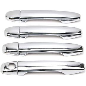 8Pcs 4 Door Handle Cover for Toyota Sienna Venza Prius Wish 2009-2020 Exterior ABS Molding Trim Chrome Plated Decoration Protector (w/o Smart Keyhole)