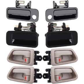 OCPTY Door Handles Exterior Interior Driver Passeneger Side Replacement fit 1997-2001 for Camry Outside Inside Door Handles(8pcs)