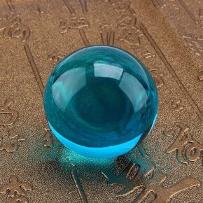 Healing Crystal Ball, 1.6 inch Blue Crystal Ball Asian Rare Natural Royal Blue Quartz Crystal Healing Ball Sphere with Stand for Home Decor Gift
