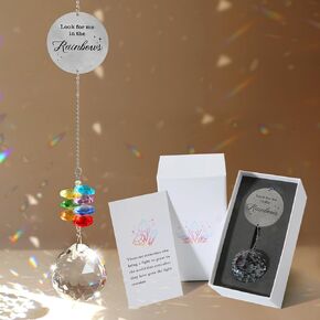 Sympathy Gifts for Loss of Loved One, Unique Crystal Memorial Gifts Hanging Ornament Rainbow Maker Suncatcher Condolence Bereavement Gift Ideas for Loss of Mom Dad Son Father Kids Pet Dog