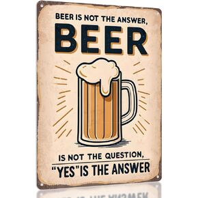 Vintage Metal Bar Sign - Humorous Bar Decorations for Home, Man Cave Accessories, Unique Bar Wall Decor, Beer Drinker Gifts | Cool and Funny Wall Art for Bar, Basement, Apartment, Garage, Funny Man