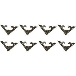 Book Corner Protector(30mm/1.18") 8Pcs, Metal Decorative Edge Cover - for Album Menus Diary Case Box, Bronze