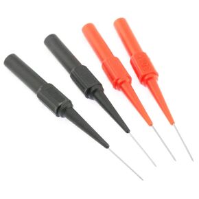 4PCS Insulation Piercing Needle Non-Destructive Multimeter Test Probes 30V-60V 2 PCS Red and 2 PCS Black