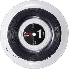 GOSEN G-Tour 1, Black Powerful Bounce Speed, HPP Polyester Silicone Oil Coated, Tennis String