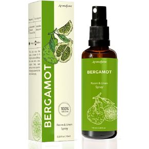 Bergamot Room, Linen & Pillow Spray by Aromafume | 100ml/3.38 fl oz | with Pure Bergamot Essential Oil | Aromatherapy Spray for Relaxation, Sleep & Stress Relief | Mist for Bedding, Fabrics