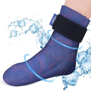 Hilph Cold Therapy Sock for Swelling and Plantar Fasciitis, Foot Ice Pack Wrap Reusable Hot Cold Therapy Compression Ice Sock for Heel, Ankle, Sore Feet, Achilles Tendonitis, Neuropathy (1 Sock)