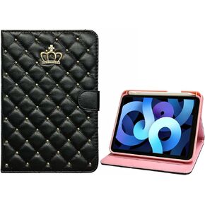 Case for iPad Air 5th/4th Generation 10.9 inch Case with Pencil Holder, Cute Cover for 4th/5th Gen iPad Air 2022/2020 Smart Cover (White)