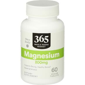 365 by Whole Foods Market, Magnesium 200Mg, 60 Tablets