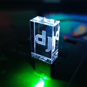 16GB Custom USB Flash Drive,LED Light Acrylic USB 2.0 Flash Drives,Portable Memory Stick Key Elegant Gift Wedding Day Gift USB Drive Pendrive Box Packing (16GB)