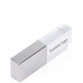 محرك أقراص فلاش USB أكريليك سعة 128 جيجابايت، محرك أقراص فلاش LED موسيقى DJ USB 2.0، محرك أقراص فلاش محمول، مفتاح ذاكرة محمول، هدية للطلاب، تعبئة صندوق محرك أقراص USB (128 جيجابايت ضوء أحمر)