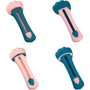 Firlar 4 PCS Cat Claw Shaped Cat Strip Squeeze Spoon, Delectables Lickable Cat Treats Spoon,Wet Treat Cat Feeder Spoon Treat Squeeze Spoon for Lickable Wet Cat Treats Liquid Snack Feeding