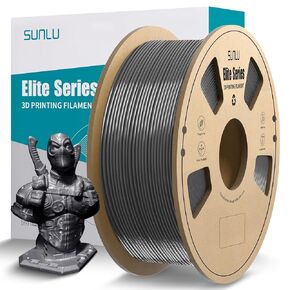 SUNLU Official Elite PETG Filament 1.75mm - 1kg(2.2lbs) Strong PETG 3D Printer Filament，1.75mm Dimensional Accuracy +/- 0.02mm, 320 Meters, PETG Grey
