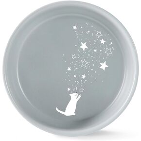 Fringe Studio Celestial CAT Small Stoneware Pet Bowl, PetShop Collection (478005)