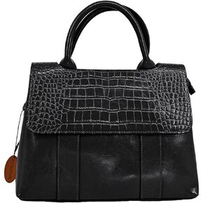 Genuine Leather Tote Bag for Women, Top Handle Satchel Handbag, Spacious Shoulder Bag