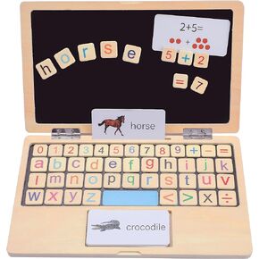 BEKILOLE Toddler Toys My First Laptop, Magnetic and Drawing Board Toy for Boys and Girls, Creative Play Montessori toys, and Learning and Educational Toys for 3 4 5 6 7 8 Year Old Kids