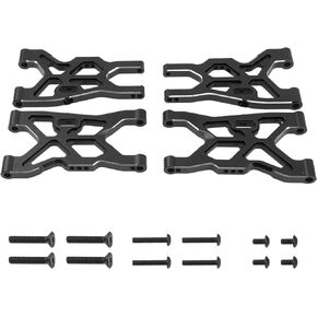 Metal Front & Rear Suspension Arms Set Upgrades Parts Compatible with Arrma 1/8 Infraction 4X4 MEGA/Vendetta 4X4 3S BLX RC Car (Black)