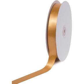 Creative Ideas PSF0708-690 Solid Satin Ribbon, 7/8"/100 yd, Antique Gold