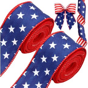 ZOCONE 2 لفات 20 ياردة أحمر أبيض أزرق نجمة الشريط الوطني وشريط سلكي مخطط في الرابع من يوليو، يوم الاستقلال، يوم الذكرى، إكليل صناعة الحرف اليدوية، شريط العلم الأمريكي in Kuwait