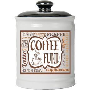 Cottage Creek Coffee Fund Piggy Bank, Candy Jar, Coffee Money Jar, Coffee Gifts