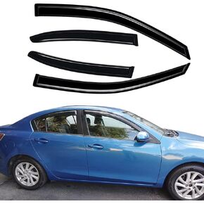 94455 Original Side Rain Guards, 4pcs Out-Channel Tape-On Nice Wind Deflector Set, Window Visors fit for 2003-2008 Pontiac Vibe/Toyota Matrix