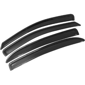 Window Visors Compatible with 2005-2010 Chevy Cobalt, Slim Style Acrylic Smoke Tinted & Semi-Transparent 4PCS Rain Guards Air Wind Deflector by IKON MOTORSPORTS, 2006 2007 2008 2009