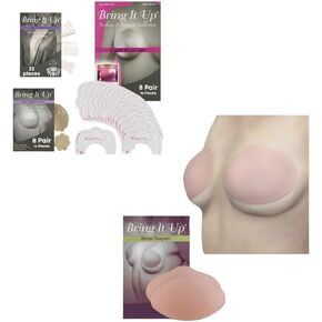 Bundle of Breast Shaper CD Nude, Breast Lift A-D, Satin Nipple Cover & Fabric Tape for Any Fashion