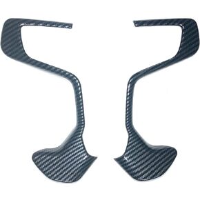 Steering Wheel Trim Cover for 2014-2018 GMC Sierra, ABS Carbon Fiber 2PCS