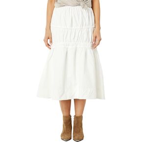 MOON RIVER Tie Detailed Maxi Tiered Skirt