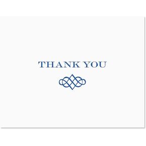 White and Gold Thank You Note Cards Set of 24, Envelopes Included, 4.25" x 5.5"